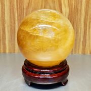 Medium size 7cm yellow calcite ball