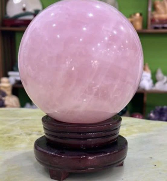 Medium size rose quartz ball 6.5cm