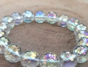 Beveled mother of pearl bracelet