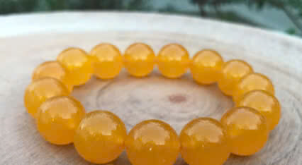 14mm gold jade bracelet