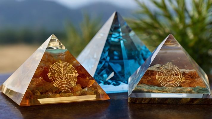 Feng Shui crystal pyramids