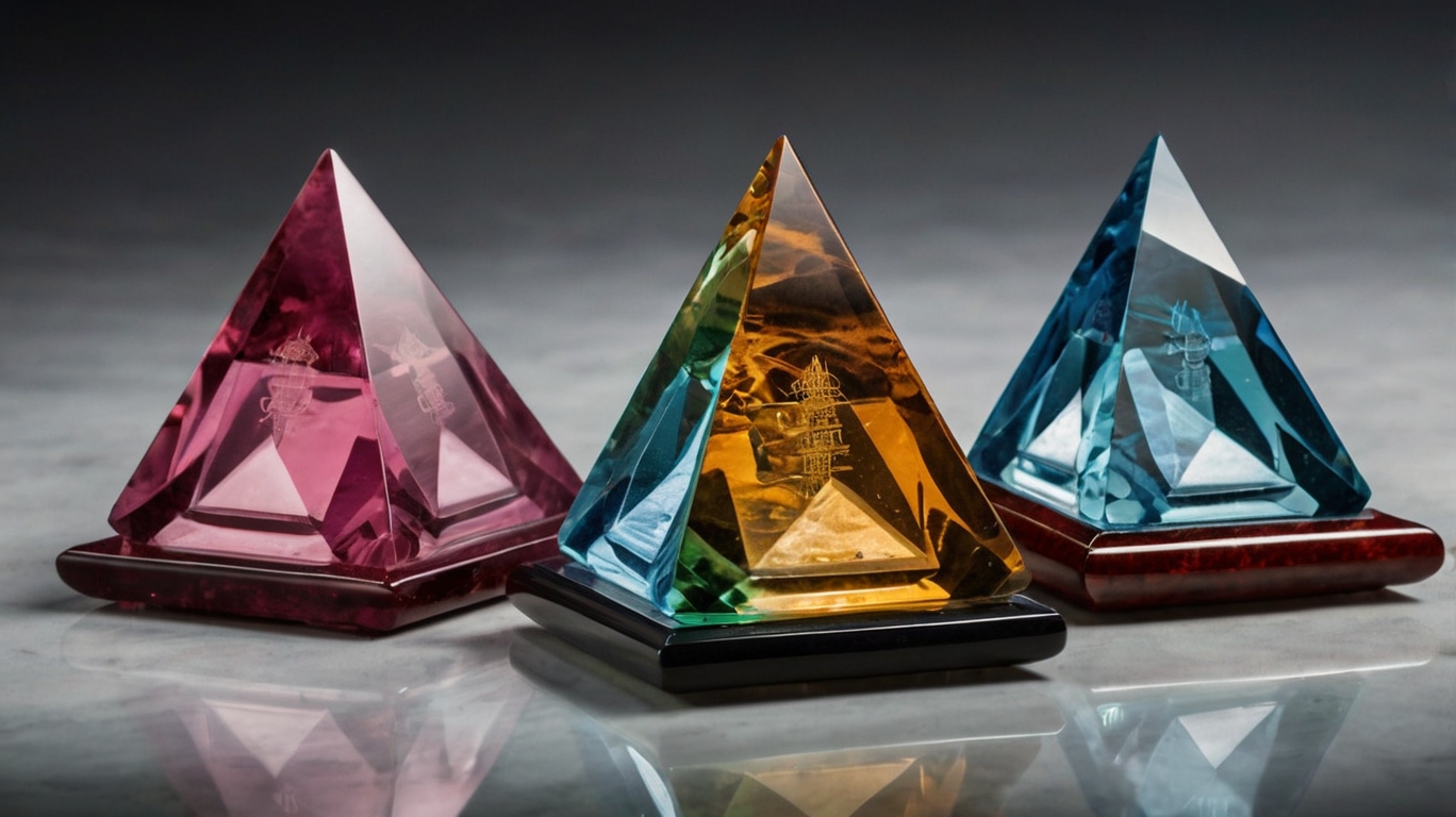 Feng Shui crystal pyramids