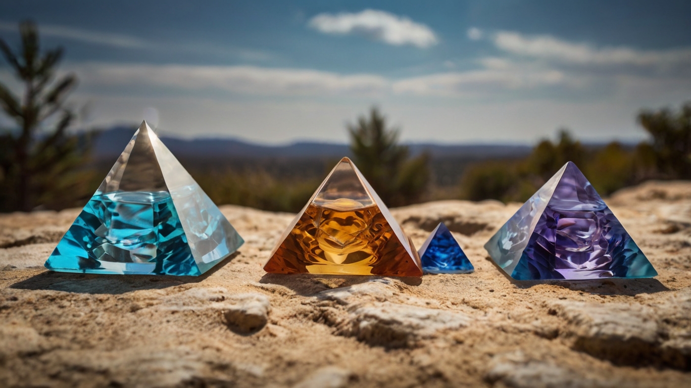 Feng Shui crystal pyramids