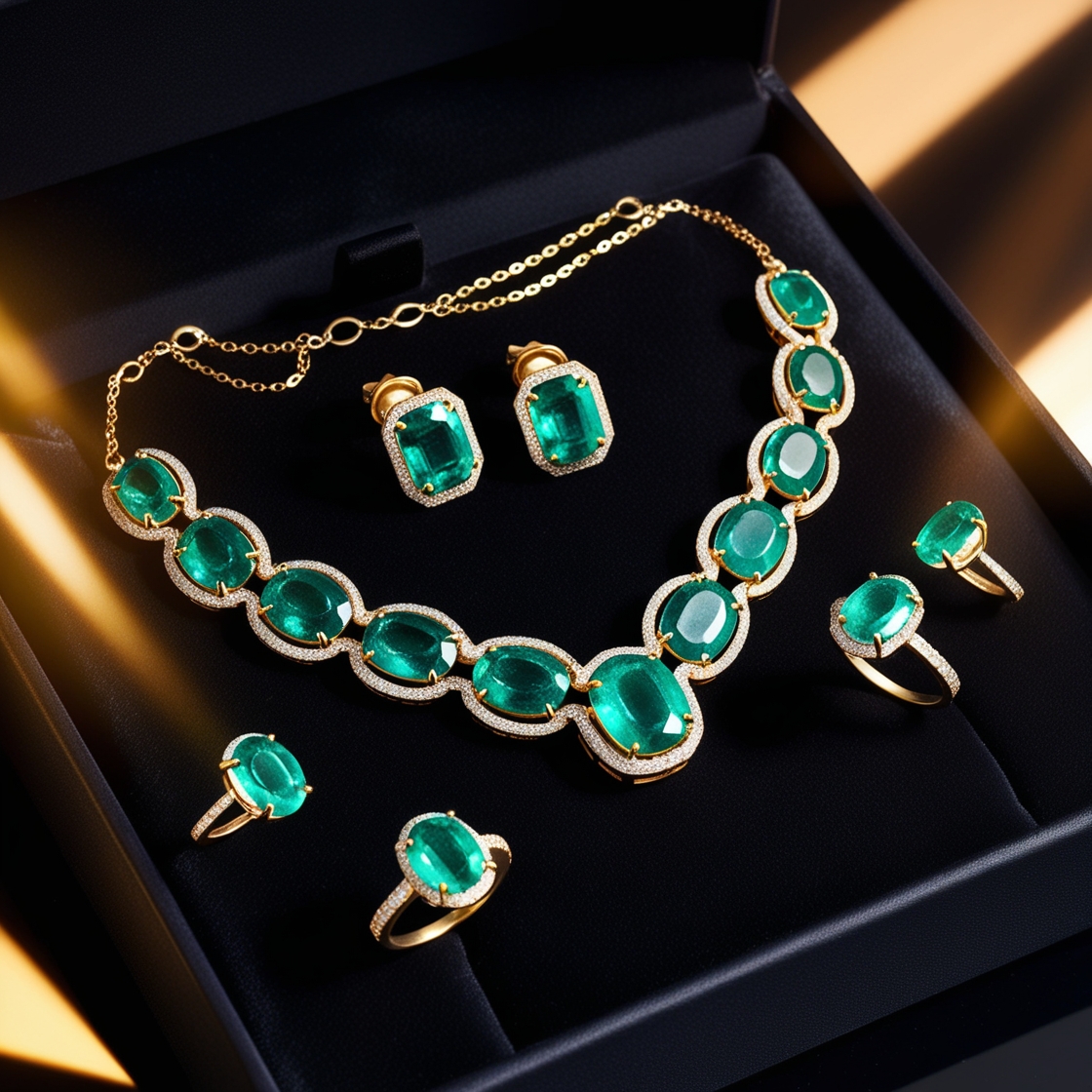 Emerald gemstone jewelry